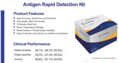 Kit per il test rapido delle malattie infettive con il metodo dell'oro colloidale, kit per il test del cigno da 25 persone