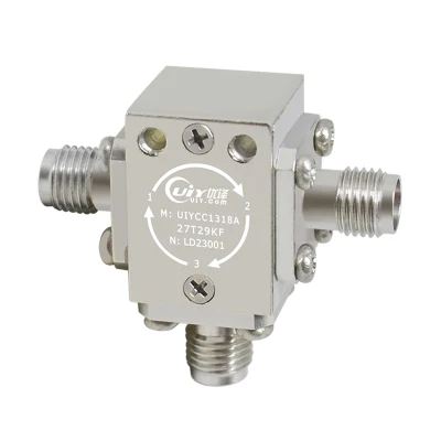 Tipico circolatore coassiale RF in banda Ka da 27,0 a 29,0 GHz IL 0,5 dB Jack da 2,92 mm